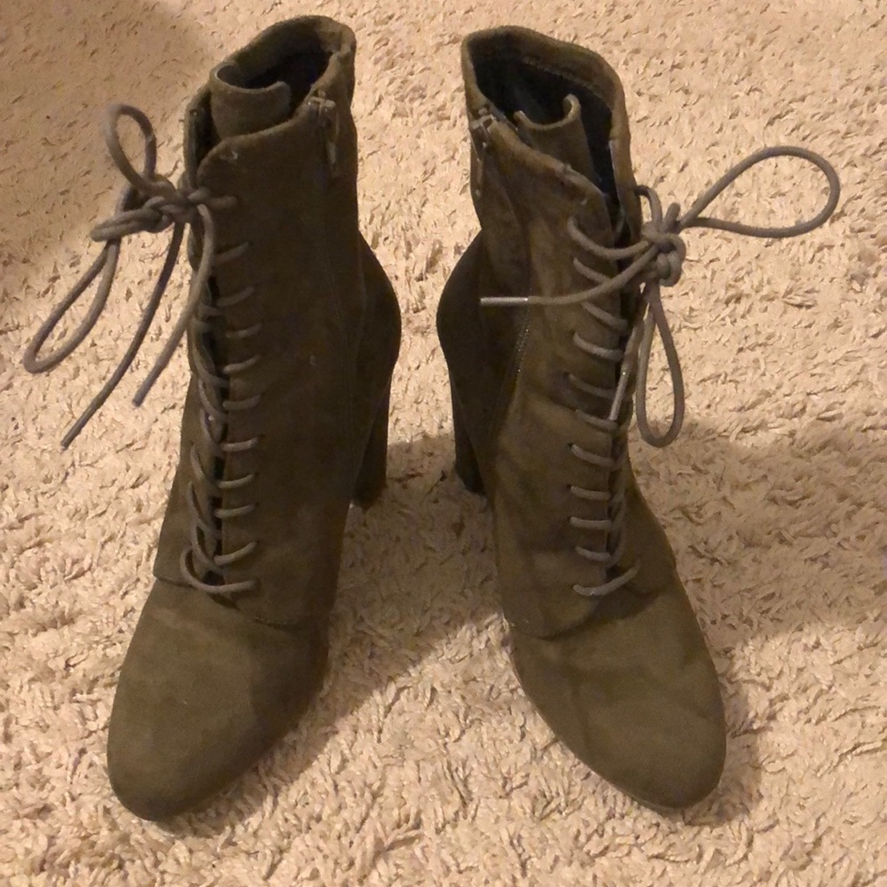 Olive Green Steve Madden Booties